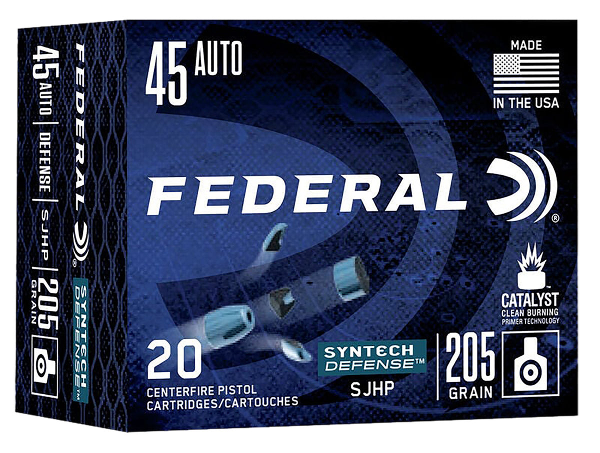 Federal Syntech Defense Segmented Jacketed Hollow Point 205 Grain .45 ACP/Auto 970 fps