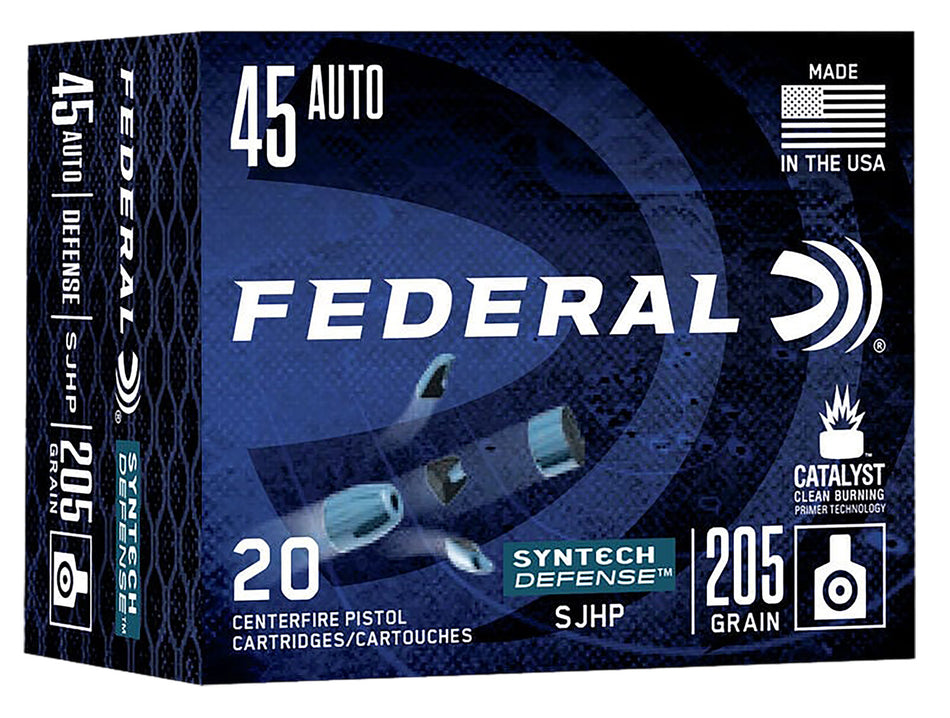Federal Syntech Defense Segmented Jacketed Hollow Point 205 Grain .45 ACP/Auto 970 fps