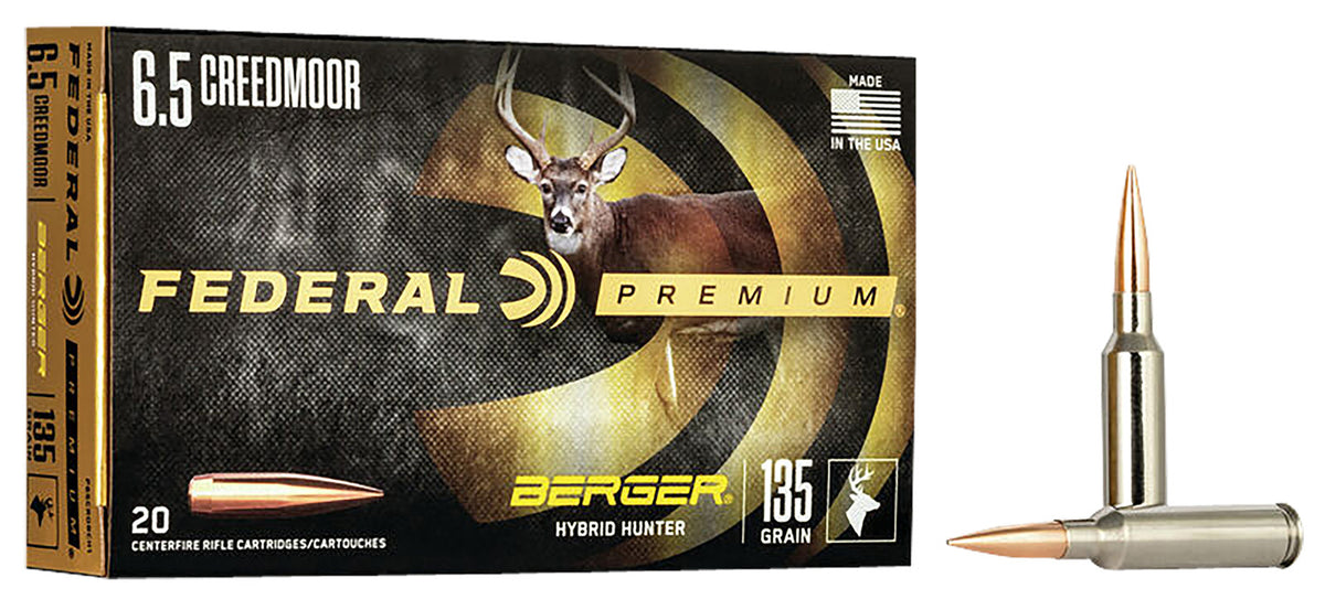 Federal Premium Berger Hybrid Hunter 135 Grain 6.5mm Creedmoor 2775 fps