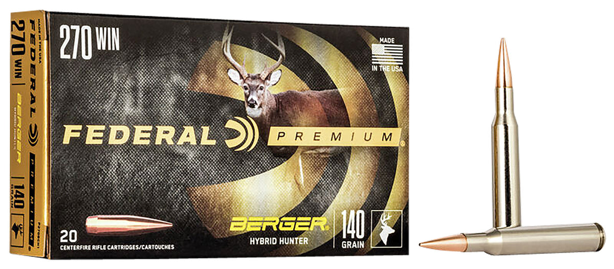 Federal Premium Berger Hybrid Hunter 140 Grain .270 Winchester 2950 fps