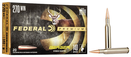 Federal Premium Berger Hybrid Hunter 140 Grain .270 Winchester 2950 fps