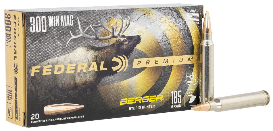 Federal Premium Berger Hybrid Hunter 185 Grain .300 Winchester Mag 2950 fps