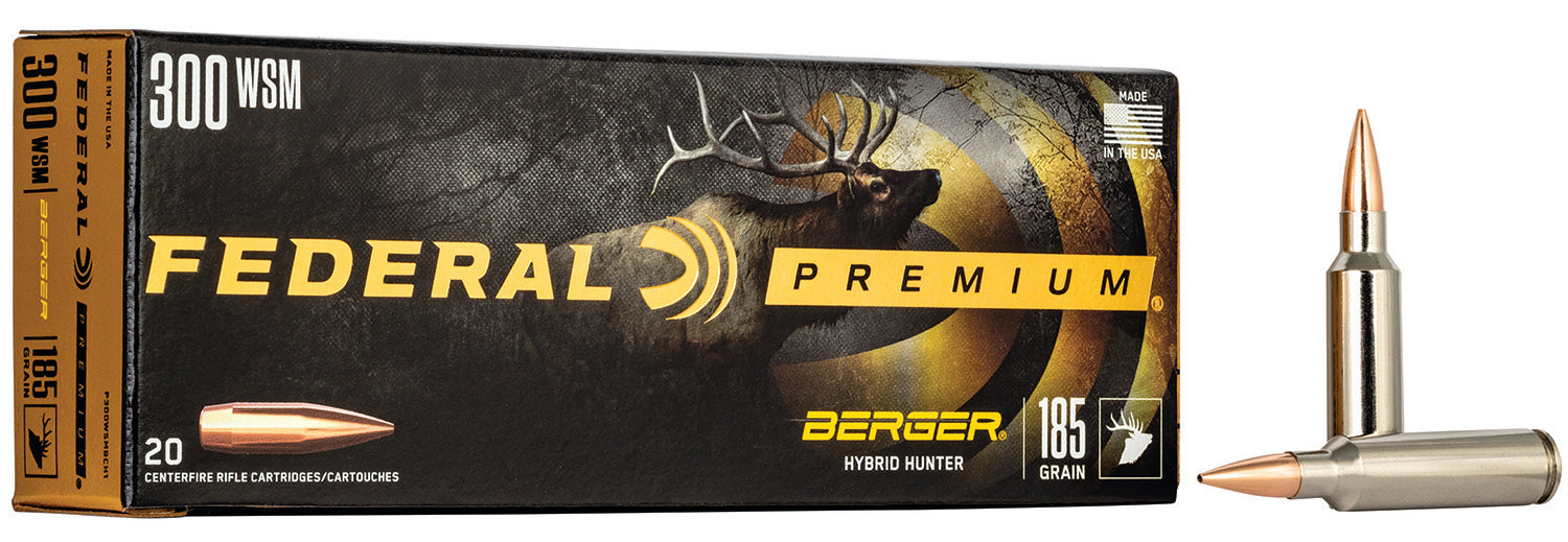 Federal Premium .300 WSM 185 grain Berger Hybrid Hunter ammunition