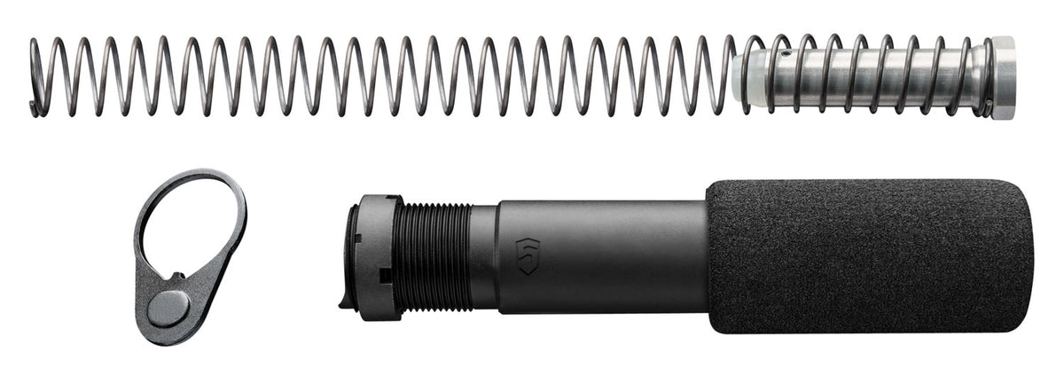 Phase 5 Weapon Systems AR Pistol Buffer Tube Assembly with Castle Nut and End Plate Black