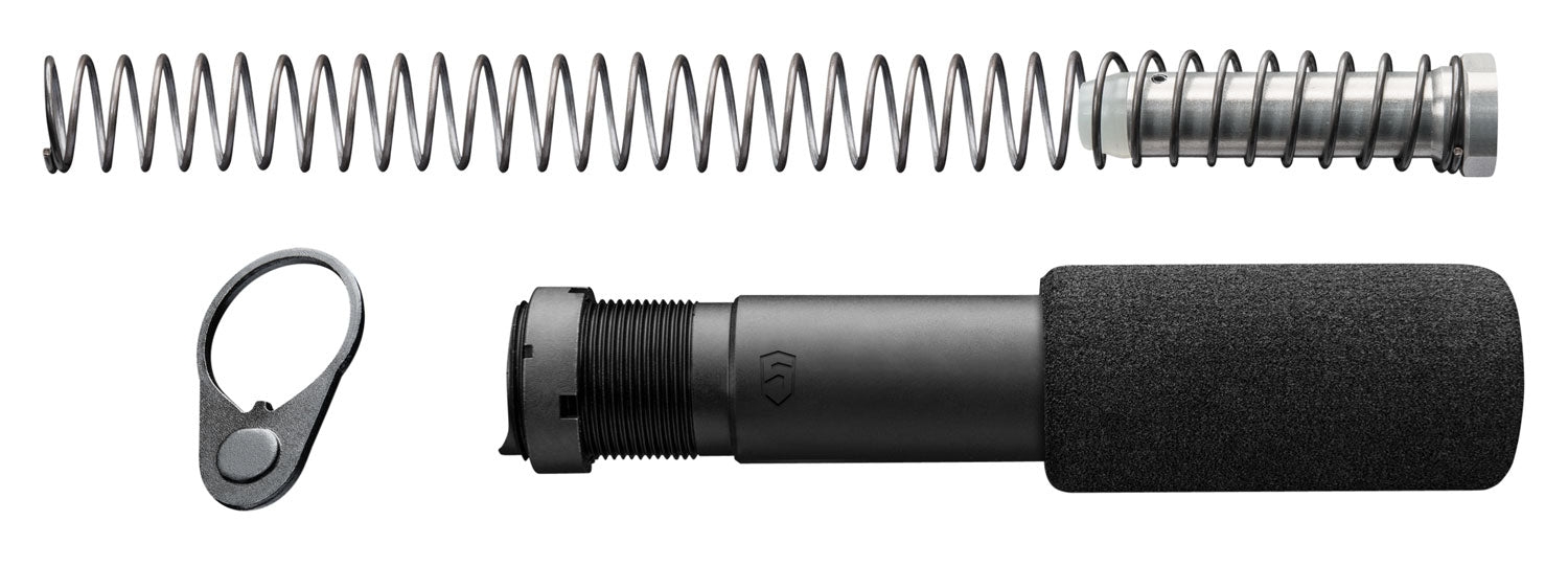 Phase 5 Weapon Systems AR Pistol Buffer Tube Assembly with Castle Nut and End Plate Black