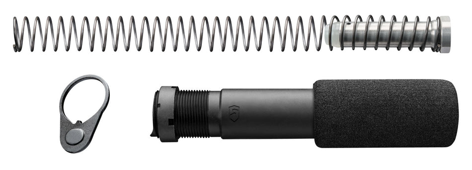 Phase 5 Weapon Systems AR Pistol Buffer Tube Assembly with Castle Nut and End Plate Black
