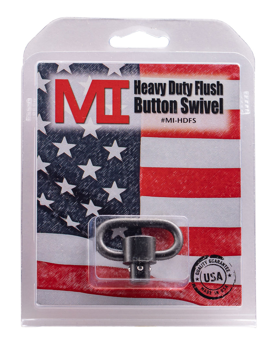 Midwest Industries MIHDFS Push Button QD Swivel 1.25 Inch Black Steel Heavy Duty Design