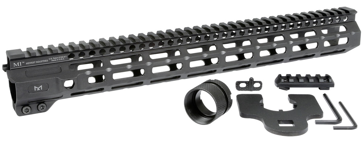 Midwest Industries M-Series AR-15 Hard Coat Anodized Aluminum Combat Rail 15"