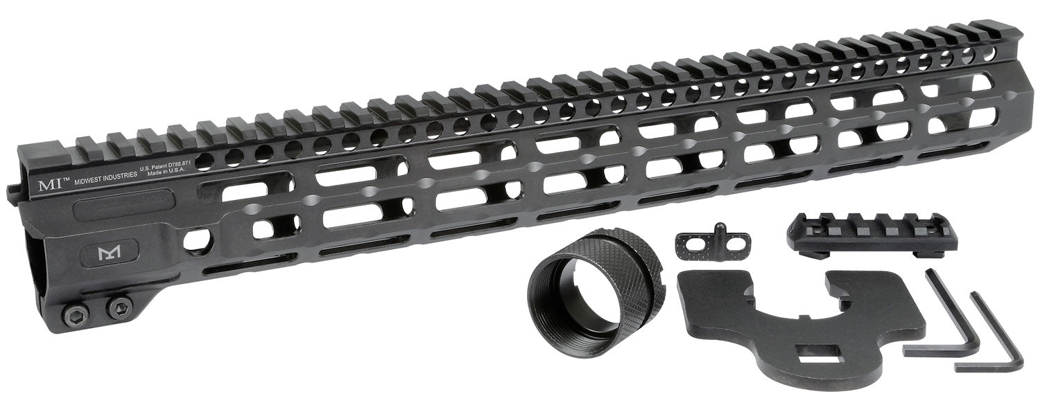 Midwest Industries M-Series AR-15 Hard Coat Anodized Aluminum Combat Rail 15"