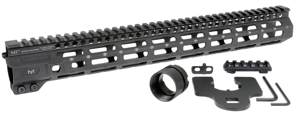 Midwest Industries M-Series AR-15 Hard Coat Anodized Aluminum Combat Rail 15"
