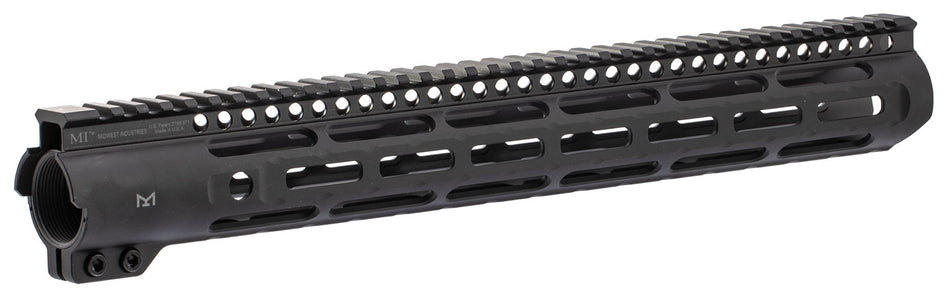 Midwest Industries Slimline AR-15 6061 Aluminum Black Hard Coat Anodized Rail 15"