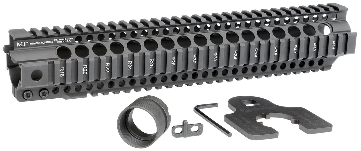 Midwest Industries T-Series AR-15 Hard Coat Anodized 6061 Aluminum Handguard 12.625"