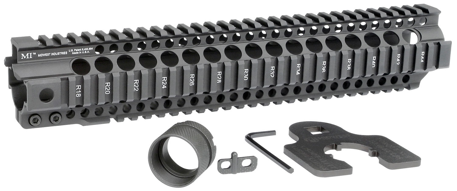 Midwest Industries T-Series AR-15 Hard Coat Anodized 6061 Aluminum Handguard 12.625"