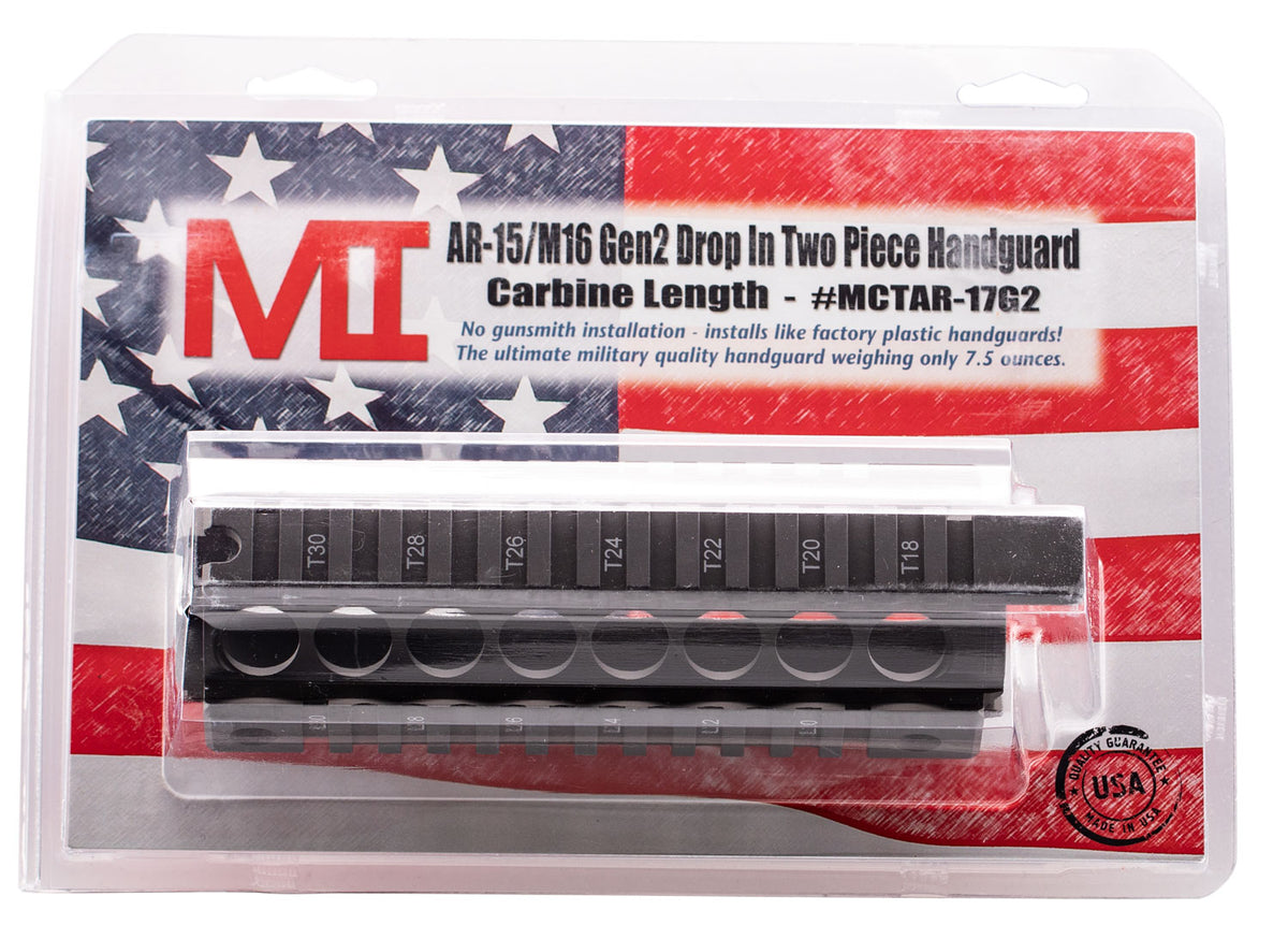 Midwest Industries 7" Gen 2 AR-15 Drop-In Handguard 6061 Aluminum Black Hard Coat Anodized