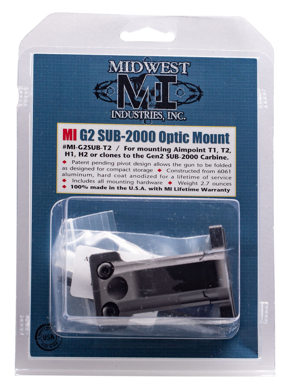 Midwest Industries MIG2SUBT2 Gen 2 Kel-Tec Sub 2000 Mini Mount for Aimpoint T-Series Black