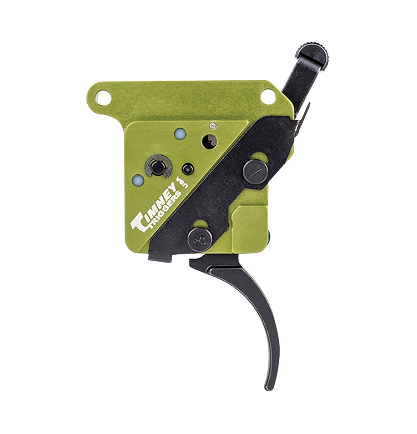 Timney Triggers Elite Hunter Thin Curved 3 lb Trigger Remington 700 Right Black and Green Finish