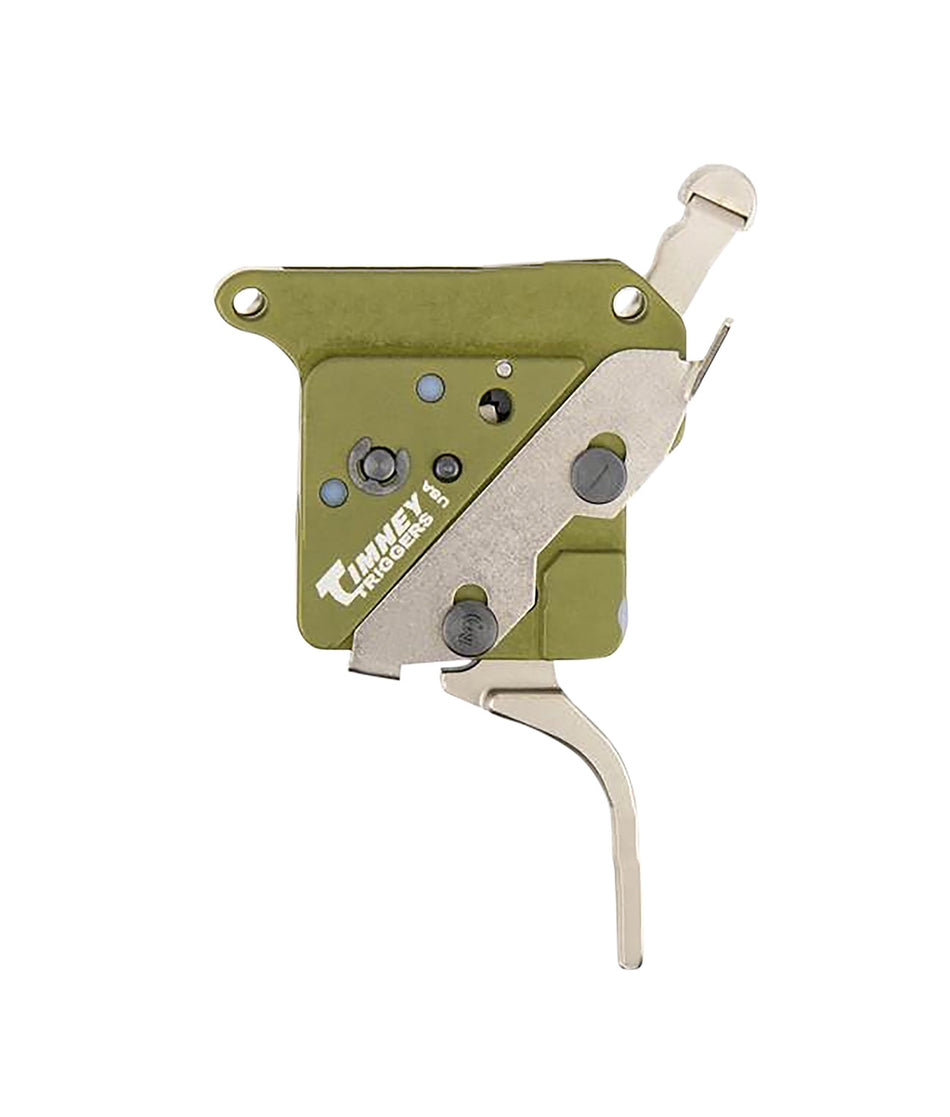 Timney Triggers Elite Hunter Straight 3 lb Trigger Green and Nickel Finish for Remington 700 Right