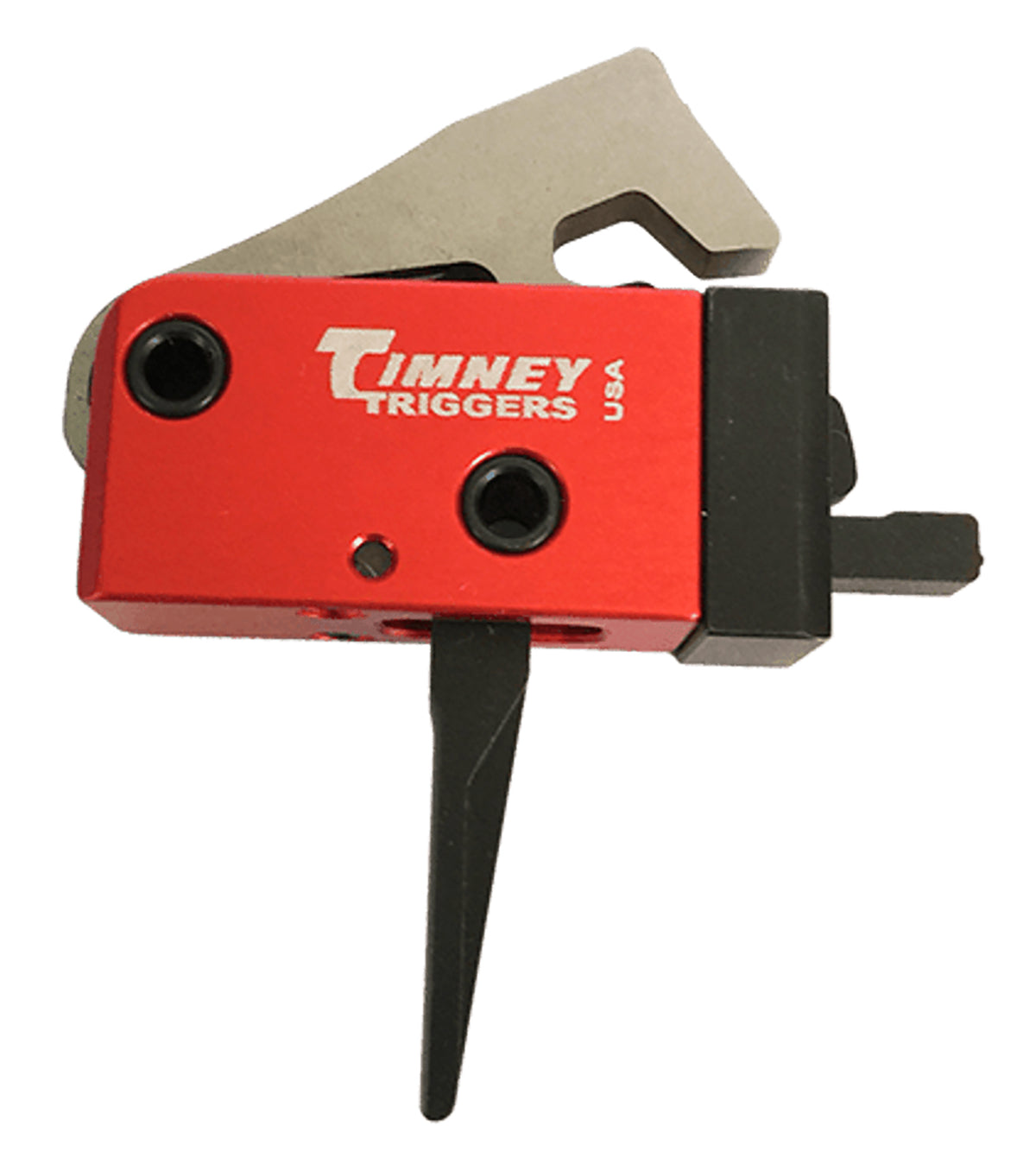 Timney 682ST Two-Stage Straight PCC Trigger 2 lb Black and Red AR-Platform Drop-In