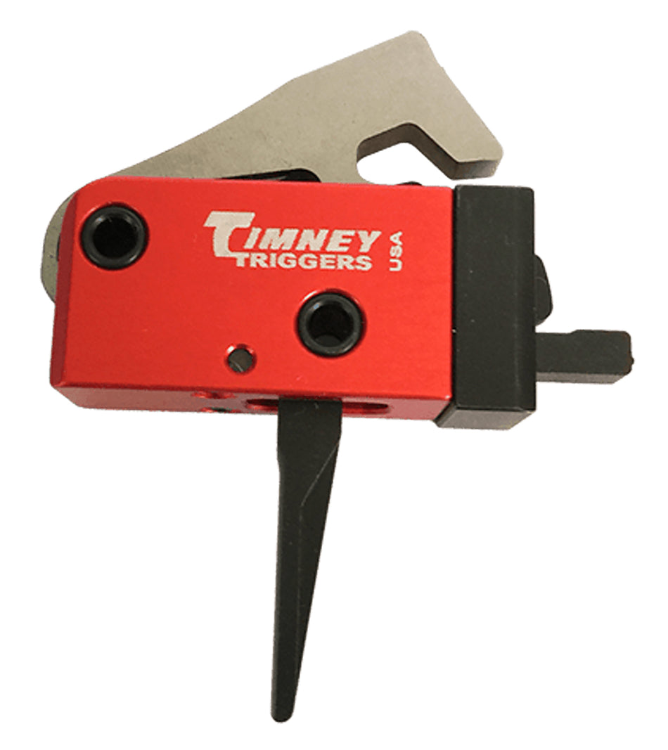 Timney 682ST Two-Stage Straight PCC Trigger 2 lb Black and Red AR-Platform Drop-In