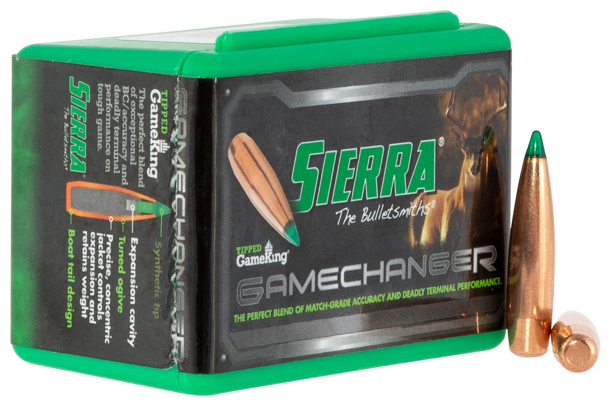 Sierra Tipped GameKing 6mm 90gr Hollow Point Boat Tail Reloading Bullets 50/Box