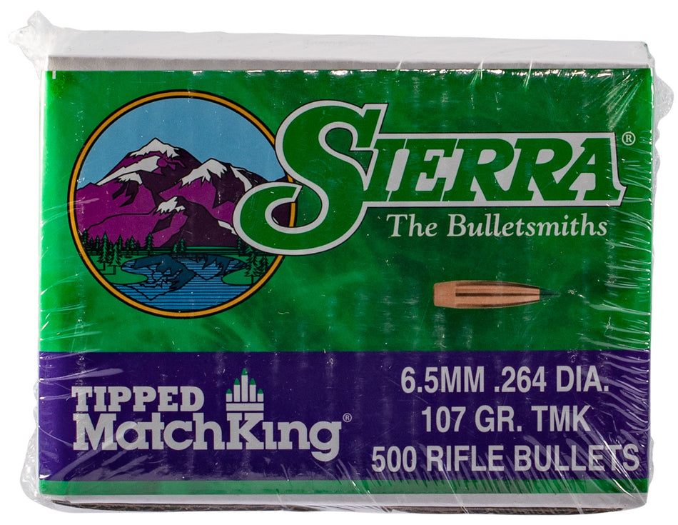 Sierra 7407C Tipped MatchKing 6.5 Creedmoor 107gr Bullets 500/Box