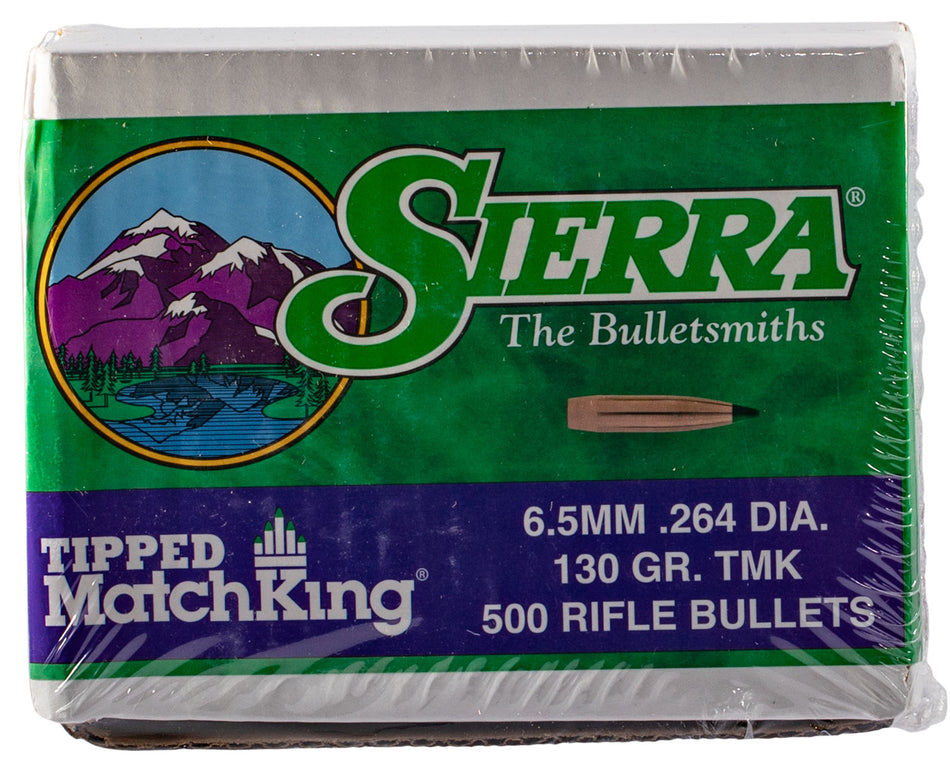 Sierra 7430C Tipped MatchKing 264 Cal 130gr Bullets 500/Box
