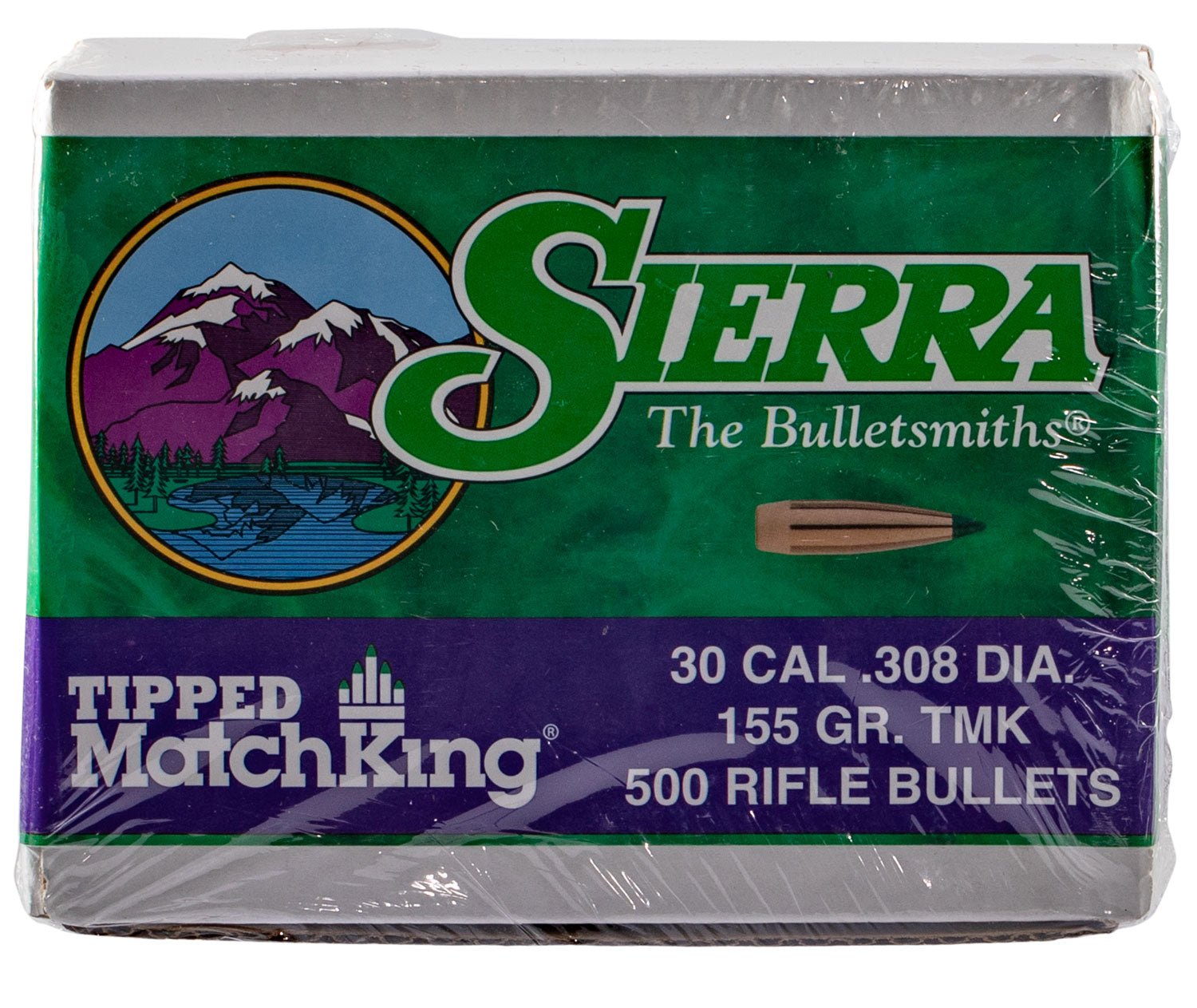 Sierra 7755C Tipped MatchKing 30 Cal 155gr Bullets 500/Box