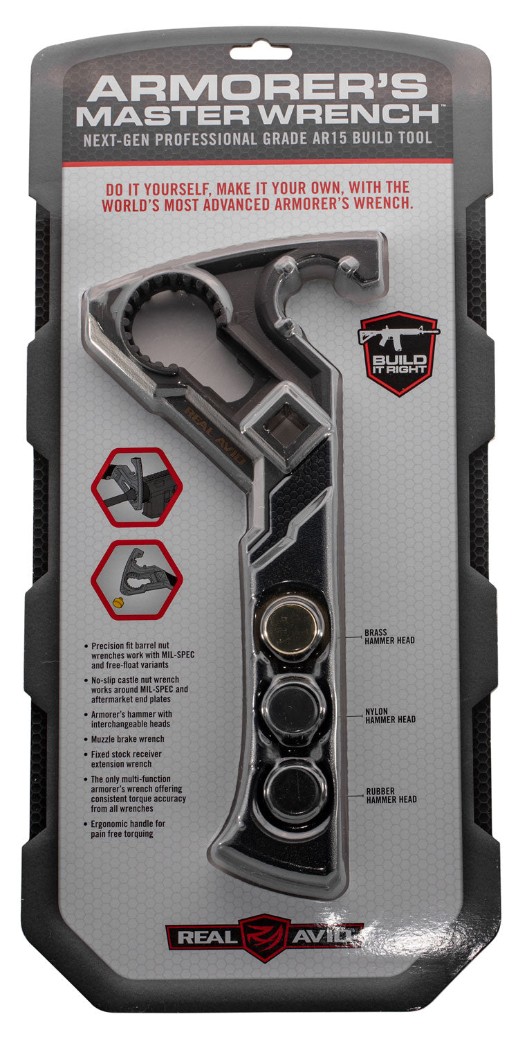 Real Avid AVAR15AMW Armorer's Torque Wrench with Hammer for AR Rifles