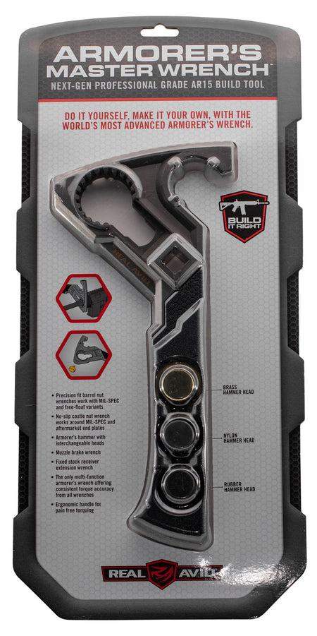 Real Avid AVAR15AMW Armorer's Torque Wrench with Hammer for AR Rifles