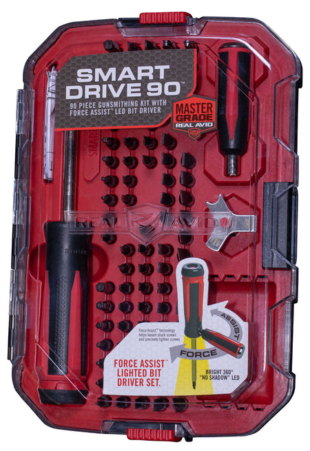 Real Avid AVSD90 Smart Drive 90-Piece Firearm Driver Set with Force Assist