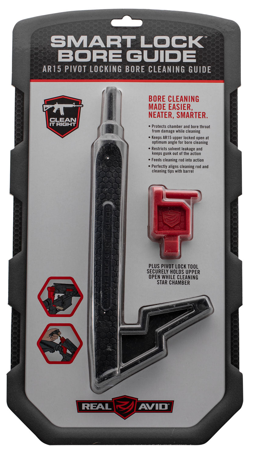 Real Avid AVSLBG AR15 Bore Guide with Pivot Lock Polymer Resin Firearm Cleaning