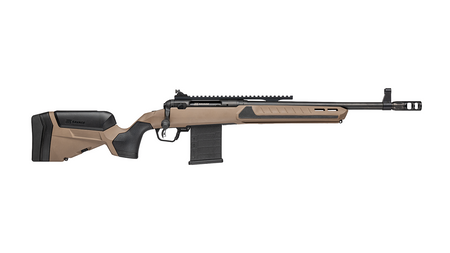 Savage Arms 32974 110 Scout V2 6mm ARC 10+1 Medium Heavy Profile Barrel, Arca Rail Forend, Coyote Tan AccuStock w/AccuFit V2 Polymer Stock