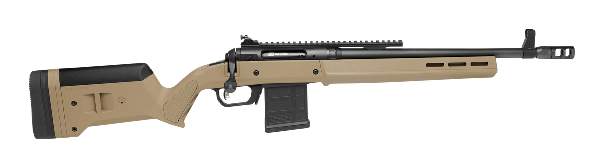 Savage Arms 58192 110 Scout Full Size 350 Legend 10+1 16.50" Flat Dark Earth Threaded Barrel, Picatinny Rail Carbon Steel Receiver, Magpul Hunter Synthetic Stock