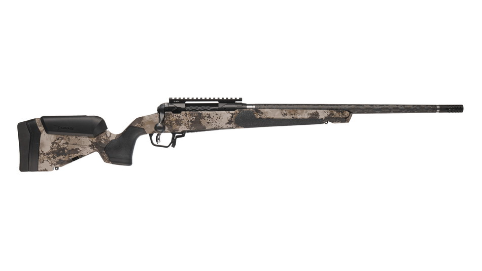 Savage Arms 32732 110 UltraLite Pro Full Size 6.5 Creedmoor 3+1 20" Carbon Fiber Barrel, Savage Western Camo Accufit V2 Synthetic Stock, Right Hand
