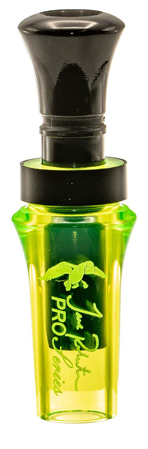 Duck Commander Jase Robertson Chartreuse Acrylic Pro Series Open Duck Call Double Reed Mallard Hen