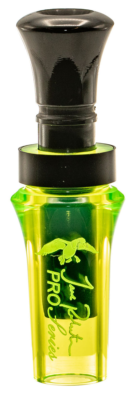 Duck Commander Jase Robertson Chartreuse Acrylic Pro Series Open Duck Call Double Reed Mallard Hen
