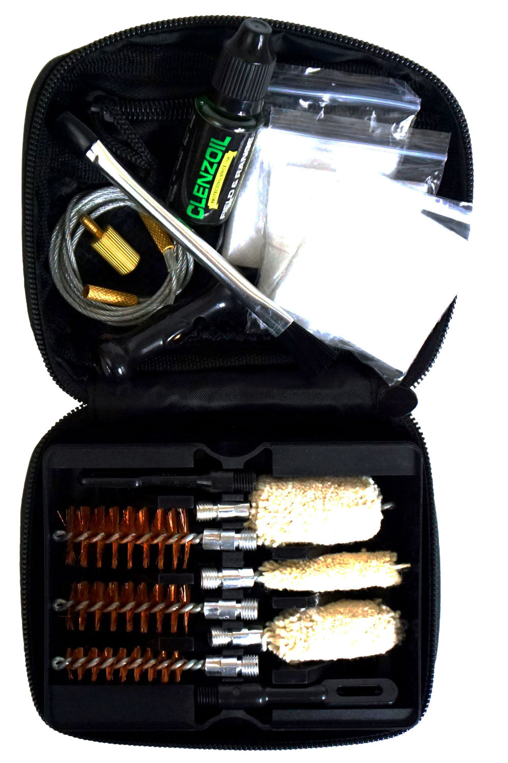 Clenzoil Field & Range Shotgun Cleaning Kit 12 Pieces Multi-Gauge Black