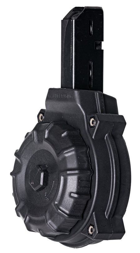 ProMag DRMA10 9mm Luger 50-Round Drum Magazine for AR-15 SMG and Colt Carbine Black Zytel