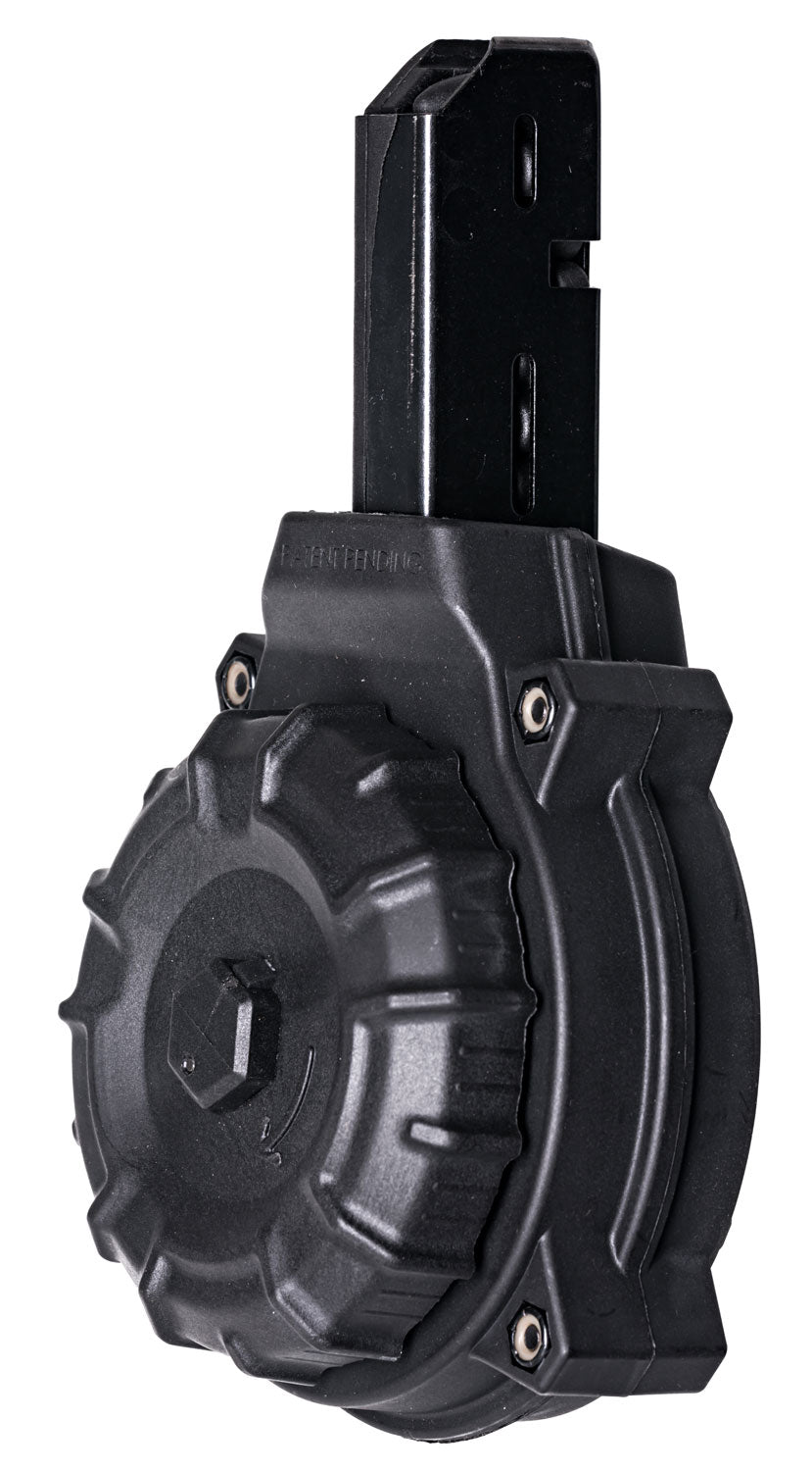 ProMag DRMA10 9mm Luger 50-Round Drum Magazine for AR-15 SMG and Colt Carbine Black Zytel