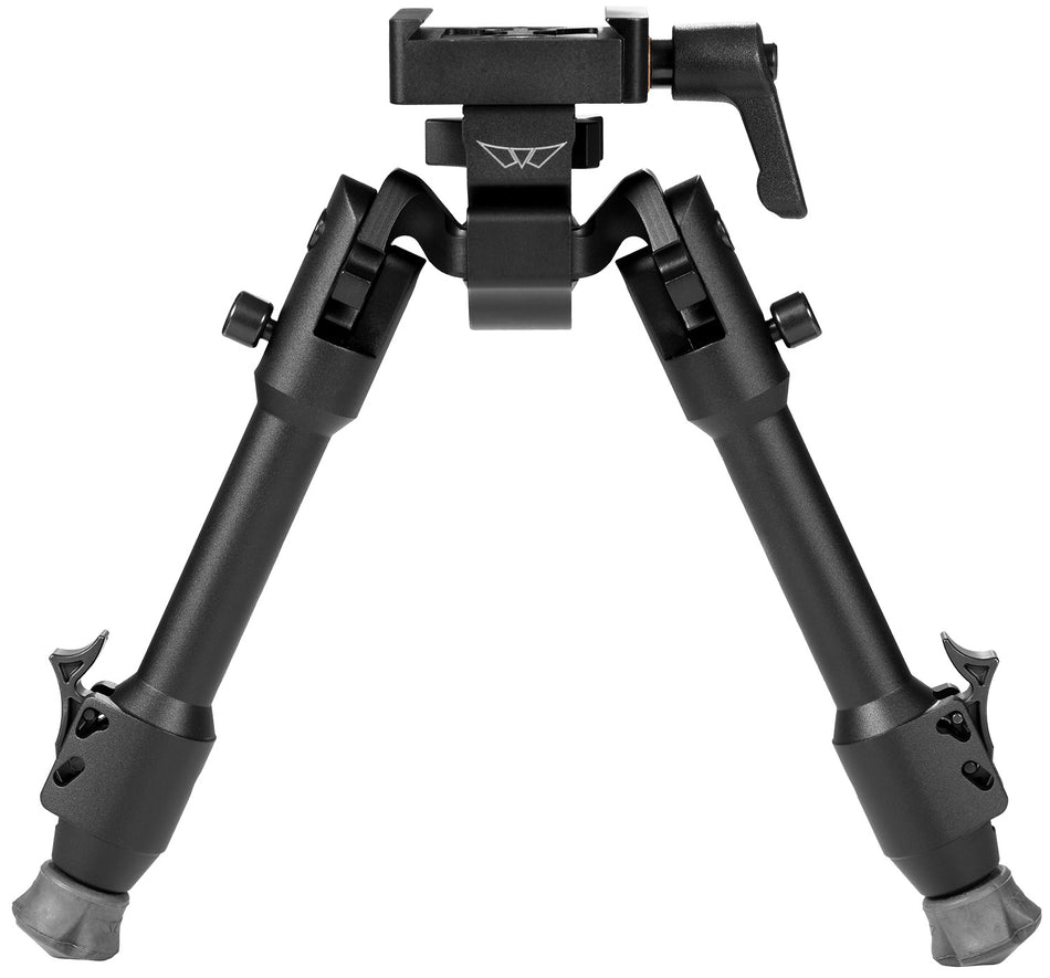 Warne 7902M Skyline Aluminum Bipod ARCA Rail Black 6.9"-9.1" Cant/Pan