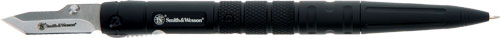 Smith & Wesson 7.6" Folding Pen Knife Black Aluminum Handle 1.6" Blade