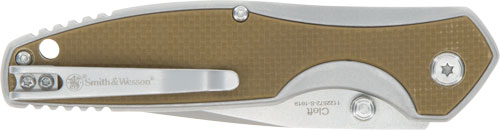 Smith & Wesson Cleft Spring-Assisted 3.25" Folding Knife with G10 Scales