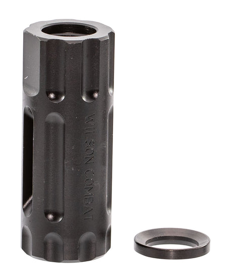 Wilson Combat TRQCOMP1/2X28 Black Melonite QPQ Steel Q-Comp Muzzle Brake 5.56x45mm 1/2"-28