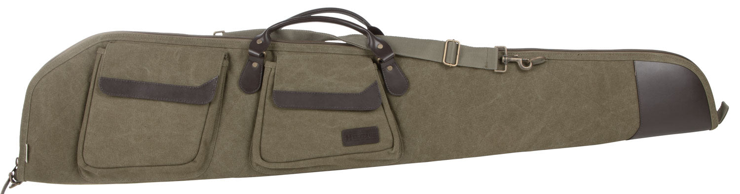 Heritage Cases 54148 North Platte Soft Rifle Case 48" Quilted Canvas Leather Trim