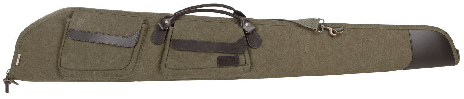 Heritage Cases 54352 North Platte Shotgun Case Olive Canvas Leather Trim 52 Inch