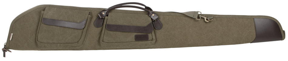 Heritage Cases 54352 North Platte Shotgun Case Olive Canvas Leather Trim 52 Inch