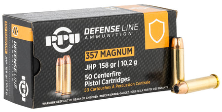 Prvi Partizan Defense .357 Magnum 158 grain Jacketed Hollow Point ammunition