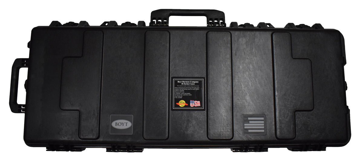 Boyt Harness H41XD Tactical AR/Carbine Hard Case Black Polypropylene with Ball Bearing Wheels