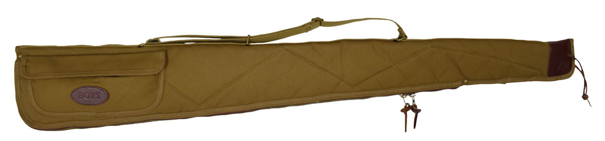 Boyt Harness 52" Alaskan Shotgun Soft Case Khaki Waxed Canvas with Web Sling and Brass Zipper