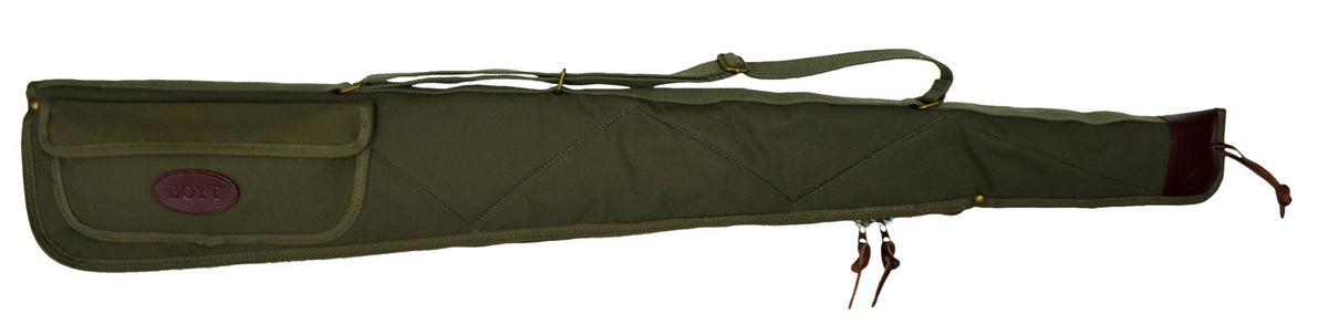 Boyt Harness 48" Alaskan Shotgun Soft Case OD Green Waxed Canvas with Web Sling and Brass Zipper